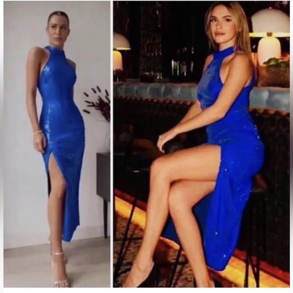 Zara sequins dress with slit - Picture 1 of 6